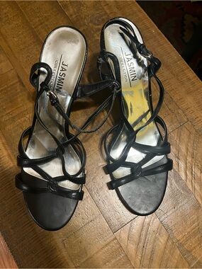 Black Strappy Heeled Sandals
